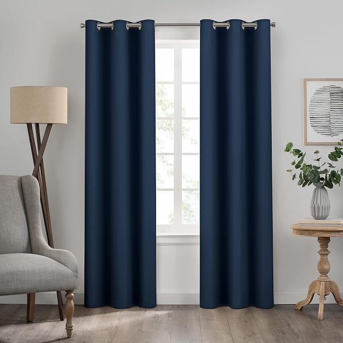 Eclipse Kendall Textured Blackout Grommet Curtain - Image 2