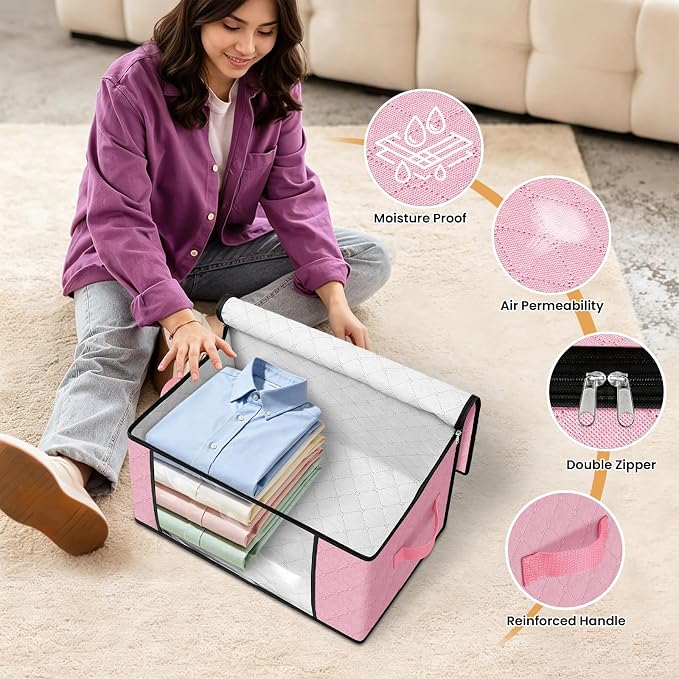 35L Closet Organizers, Foldable Under Bed Storage Containers | Storage Bags - Image 4