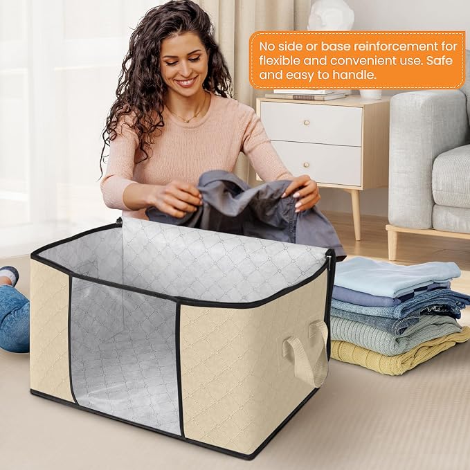 10 Pack Storage Bags for Clothes Blanket Storage Bins - Image 3