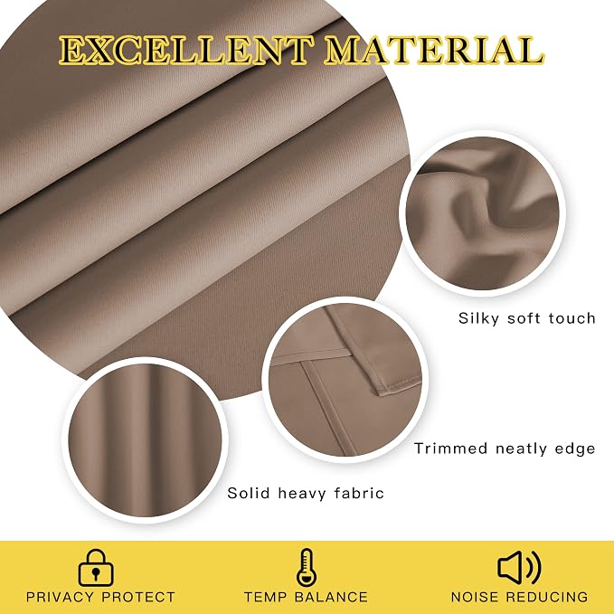 NICETOWN Blackout Doorway Curtain Drape 72 inch Long - Image 4