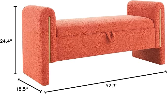 Modern Teddy Fabric Bed End Bench - Image 2