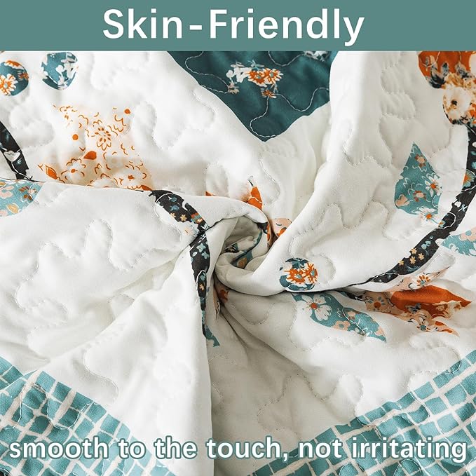 BEDIFANY Cotton King Size Quilt Sets, Lightweight King Quilt Bedding Set | - Image 6