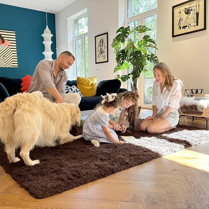 OLANLY 5x6 Area Rugs for Living Room Bedroom, Machine Washable Soft Fluffy - Image 7