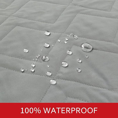 Moonsea Waterproof Blanket Dog Bed Cover with Non-Skid Bottom, Couch Cover for Dogs, Mattress Protector Furniture Protector, Bed Couch Sofa(102" X 82") Grey