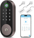 Fingerprint Smart Deadbolt with Keypad – Keyless Entry Lock for Home, Apartment, Office, Airbnb, Rental, Kids & Seniors, App & Code Access, Auto-Lock, Easy DIY Install, Compatible with Alexa & Google