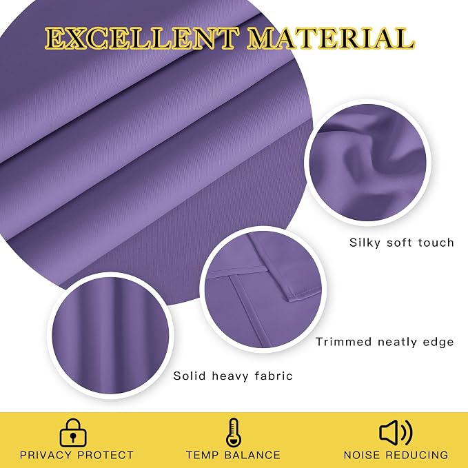 NICETOWN Blackout 108 inch Curtains - Image 2