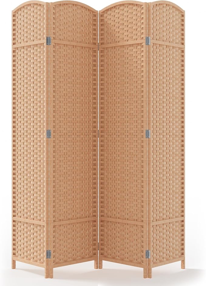 Outdoor Privacy Screen 4-Panel Folding Room Divider Space Partition | 67"H 64"W by Jostyle