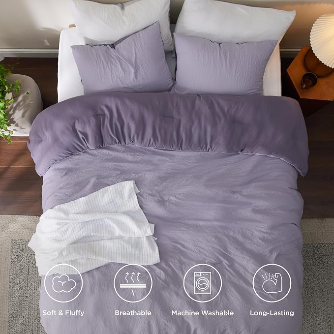 Bedsure California King Comforter Set, Dark Gray Soft Prewashed Bedding - Image 5