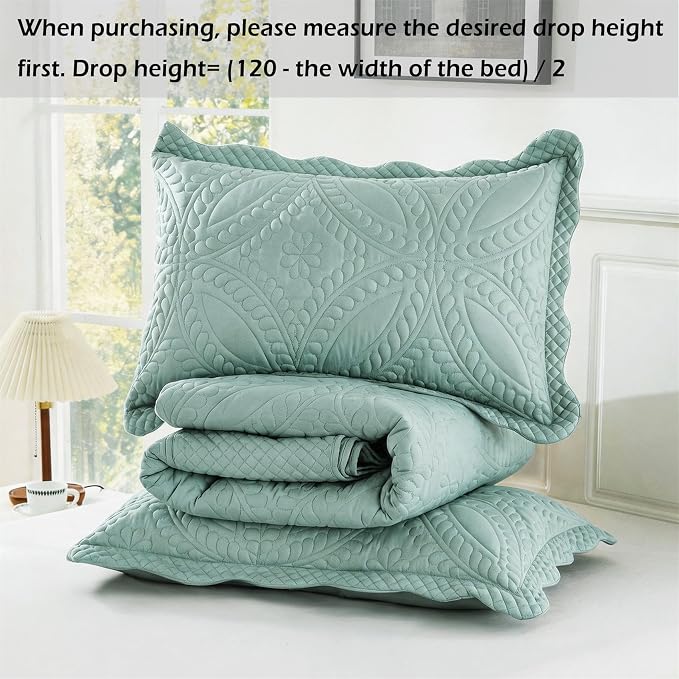 Cmfshape Oversize King Size Bedspread 120"x120", 3 Piece California King Quilt - Image 5