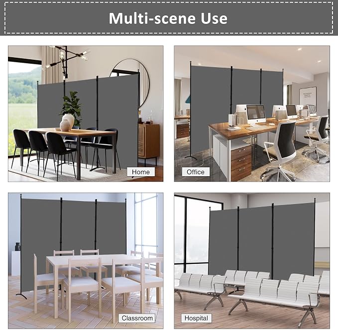 Spurgehom 3 Panel Room Divider Folding Partition Privacy Screens | Freestanding - Image 4