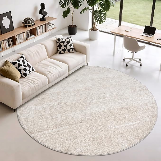 Round Rugs 8ft, Circle Washable Area Rugs - Image 3