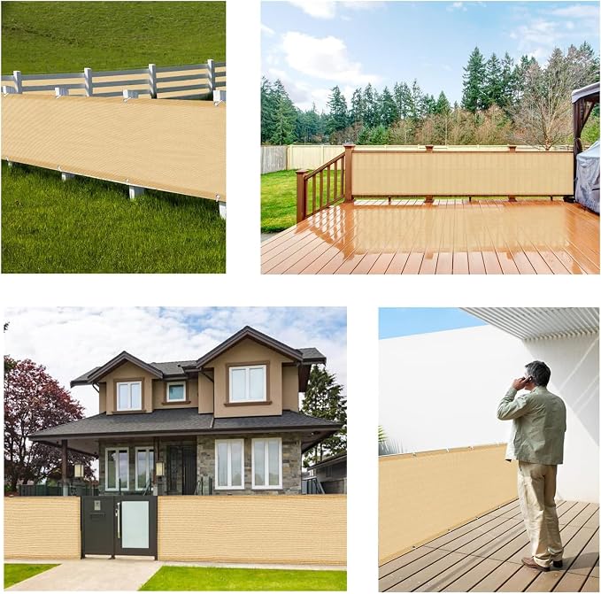 LOVE STORY 3.3' x 19.7' Balcony Privacy Screen Cover - Image 7