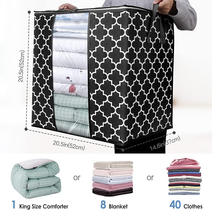 Storage Bags 8 Pack 100L Clothes Organization and Storage Containers | Large - Image 2