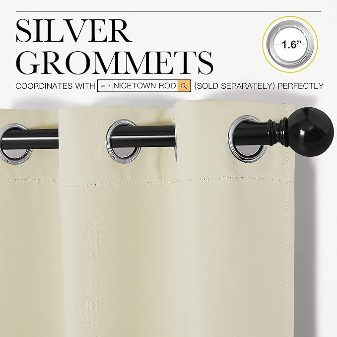 NICETOWN Kitchen Curtains for Decoration, Thermal Insulated Grommet Room - Image 3