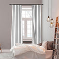 Soundproof 100% Blackout Curtains 96 inches, 3 Layers Thermal Insulated Back Tab Drapes for Door Window Nursery Divider Living Room, with Pin Hooks Grayish White 50x96 Inch 1 Panel