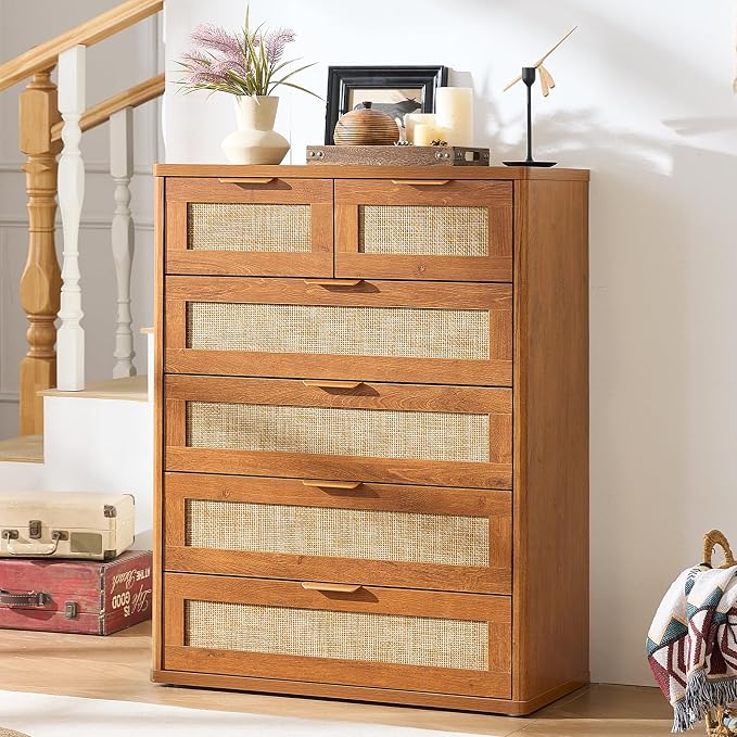 LEYAOYAO Rattan Dresser for Bedroom - Image 9