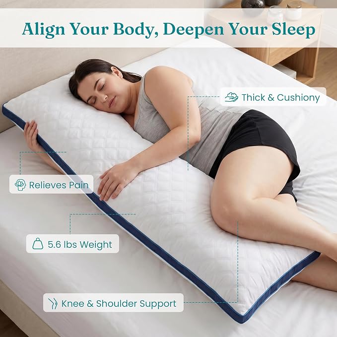 Oubonun Premium Adjustable Loft Quilted Body Pillows - Image 3