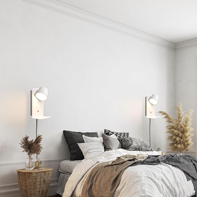DEC LUCE DECOLUCE LIGHTING Modern LED Plug in Wall Sconce, Dimmable Wireless - Image 3