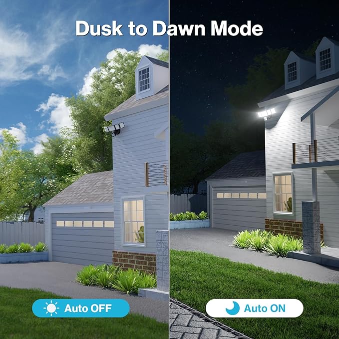 Olafus 130W Motion Sensor Outdoor Lights, 13000LM 2 Pack Motion Sensor Flood Light, Dusk to Dawn Outdoor Lighting, IP65 Waterproof Motion Detector Lights for Outside, Black