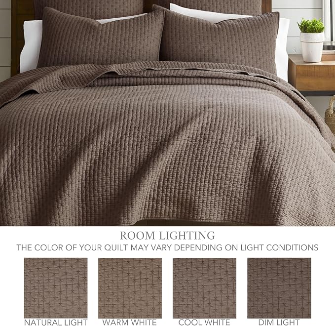 Levtex Home Cross Stitch Reversible Twin Bedspread Set - Image 4