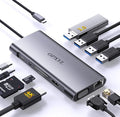 OPXYL 11-in-1 USB C Hub Multiport Adapter, USB C Docking Station with 4K HDMI, VGA 1080P, 100W PD, Ethernet, SD/TF, Audio, USB 3.0 Port, Laptop Dock for MacBook Pro/Air, iPad, Windows