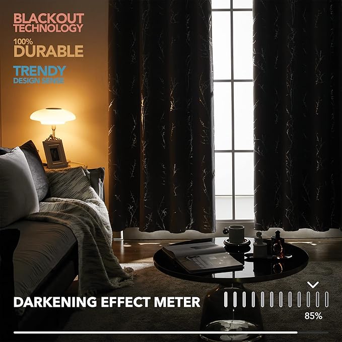 Deconovo Living Room Curtains 84 Inches Long, Thermal Insulated, Room Darkening - Image 5
