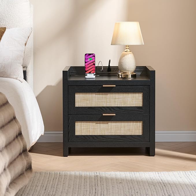 SICOTAS Rattan Night Stand Bedside Table : Nightstand by SICOTAS