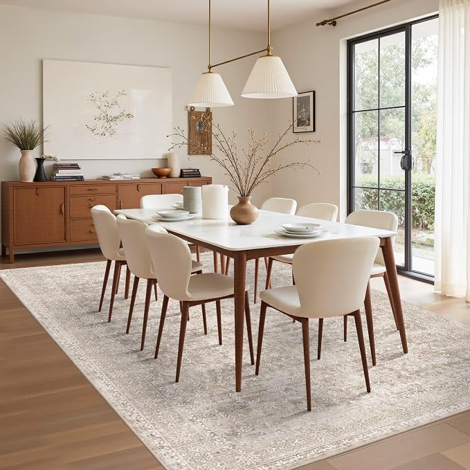 Latte&Fog 6x9 Beige Rugs for Living Room Large Netural Area Rug for Bedroom | - Image 5