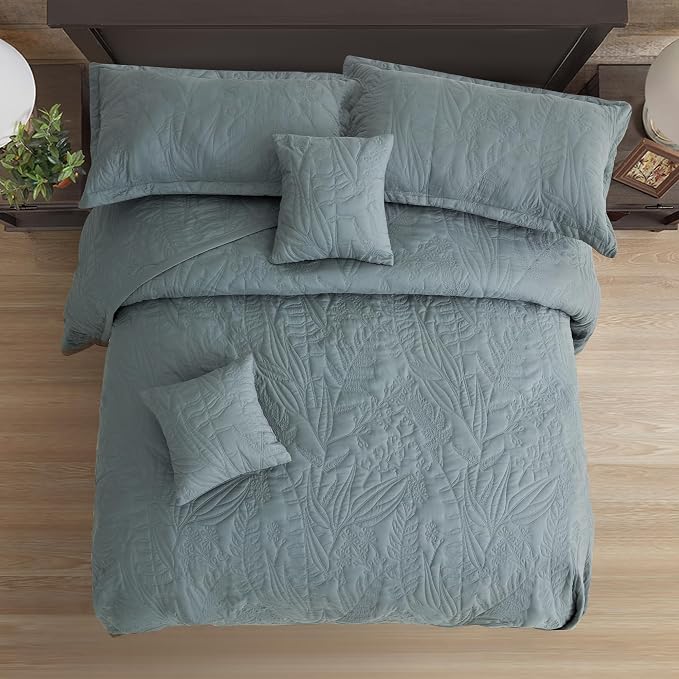 HZ & HY Oversized King Bedspreads, 5-Piece Quilt Set, Lightweight Reversible - Image 6