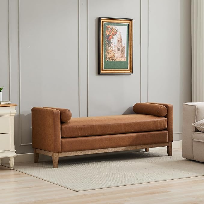 Upholstered End Bench Daybed Footrest Ottoman - Image 3