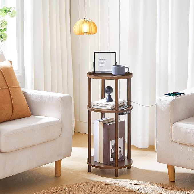 HOOBRO Set of 2 Small Round Side Tables - Image 6