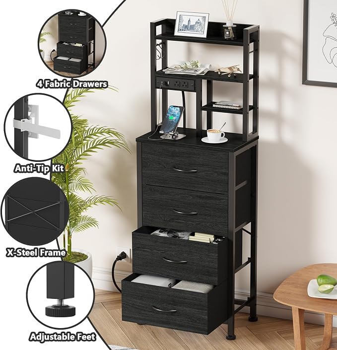 Tall Nightstand, LED Night Stand - Image 6