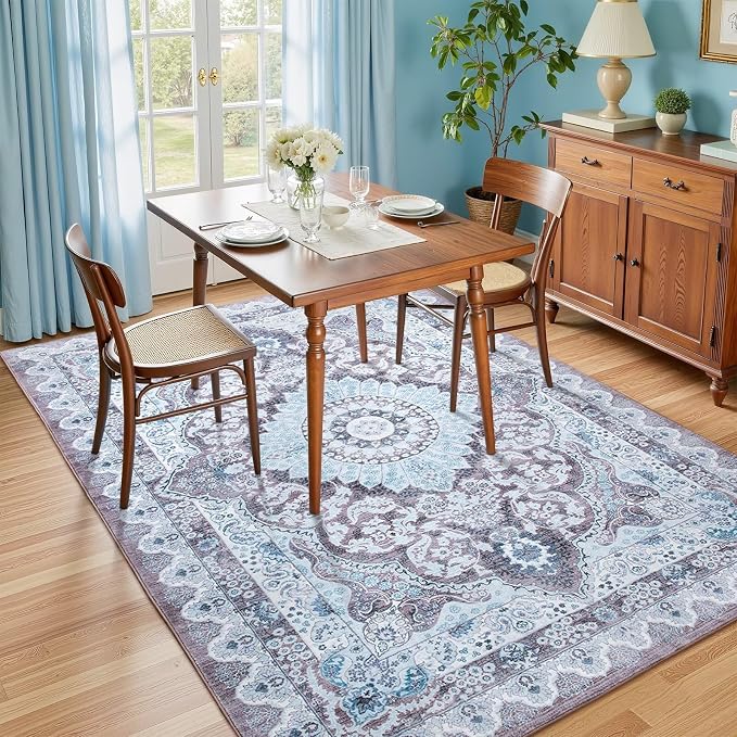 Macgace Washable Vintage Area Rug - Image 3