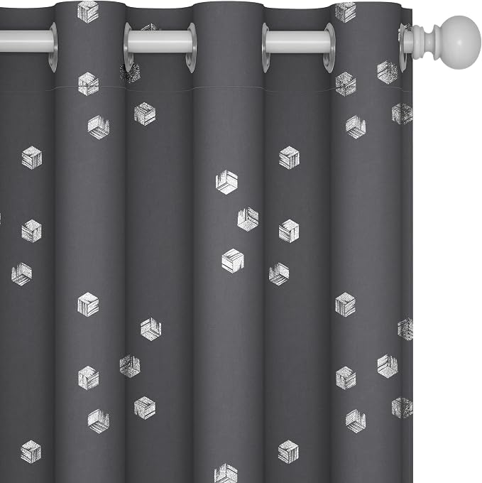 Deconovo Blackout Curtains, Dark Grey Thermal Insulated Grommet Drapes by Unknown