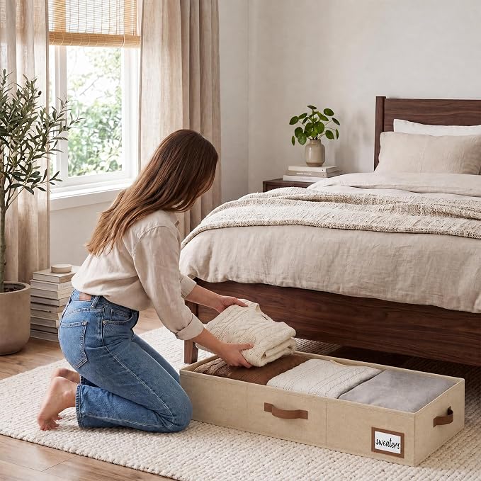 StorageWorks 6 Inch Low Profile Under Bed Storage Containers - Image 8