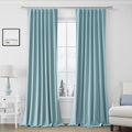 Joywell 100% Blackout Linen Curtains 102 Inch Long by Joywell