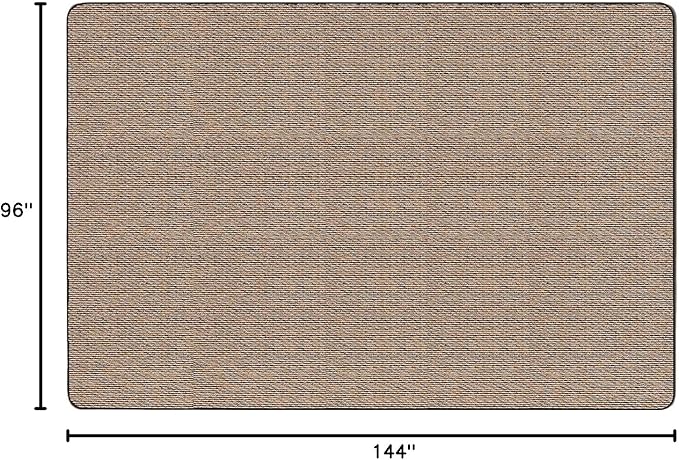 House, Home and More Skid-Resistant Carpet Indoor Area Rug Floor Mat - Black Ripple - 8 Ft X 12 Ft - Non Slip Rubber Backing, Stain Resistant, Dog Friendly, Living Room Bedroom Kitchen Entryway