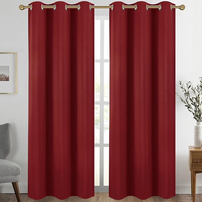Diraysid Red Grommet Blackout Curtains by Diraysid%2C+refresh+your+life