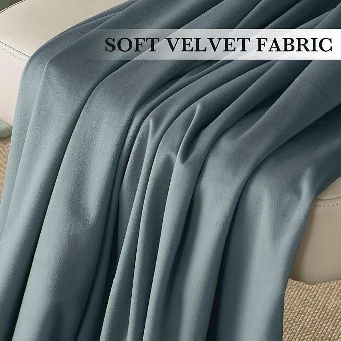 RYB HOME Velvet Curtains 84 inches - Image 4