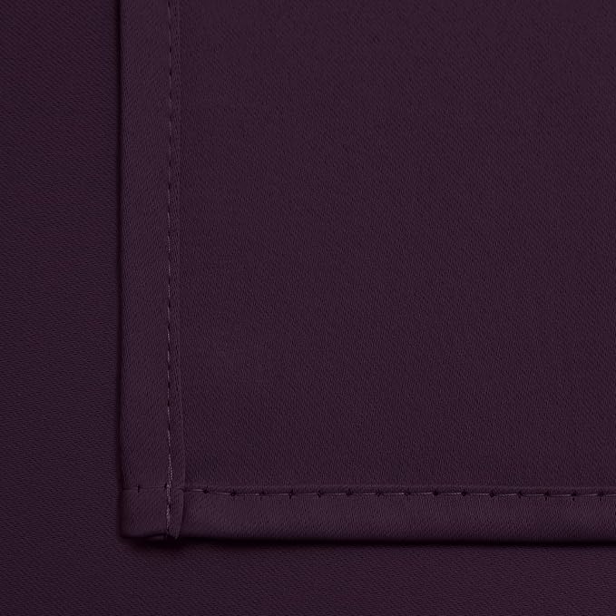 Yakamok Blackout Curtains 38x63 inch Dark Purple Thermal Drapes-Bedroom | 2 - Image 8