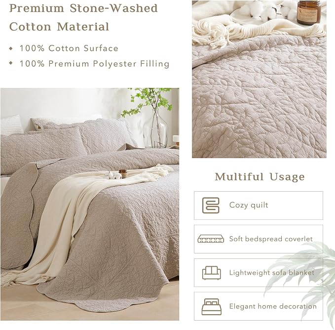 CozyTide Oversized King Bedspread 120"x120" - Image 4