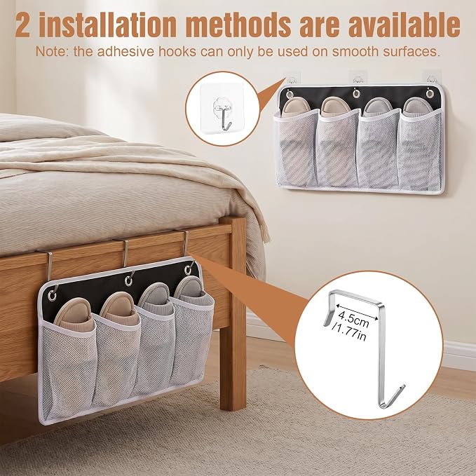 4 Pack Shoe Storage for Bedside - Image 4