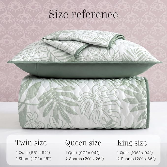 Twin/Twin XL Quilt Set-2 Pieces Soft Bedding Floral Reversible Coverlet | All - Image 6