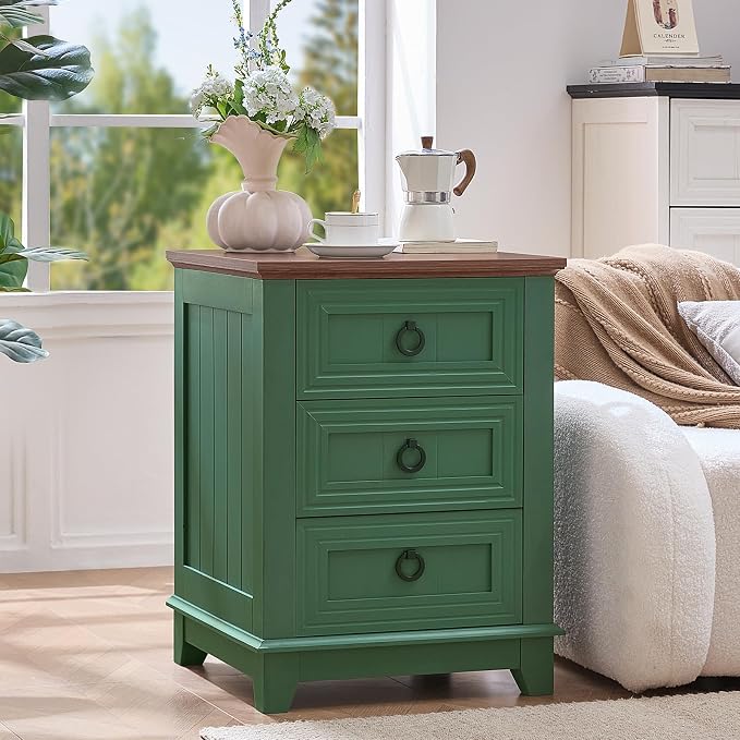 Joaxswe Farmhouse Nightstand Set 2 - Image 9