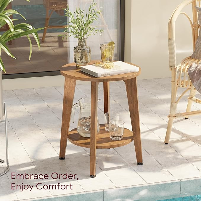 Simple Trending Round Side Table, Small End Table, Nightstand Bedside Table - Image 6