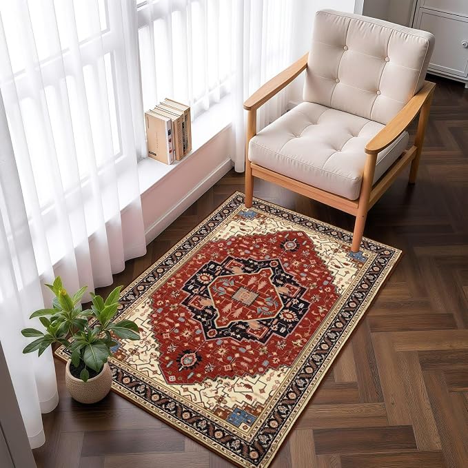 Macgace Washable Vintage Small Area Rug - Image 6