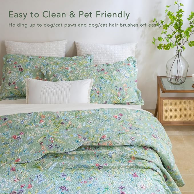 Lady Ann Oversized King Bedspread 120x120, Lightweight Quilted Coverlet 3 PCS - Image 8