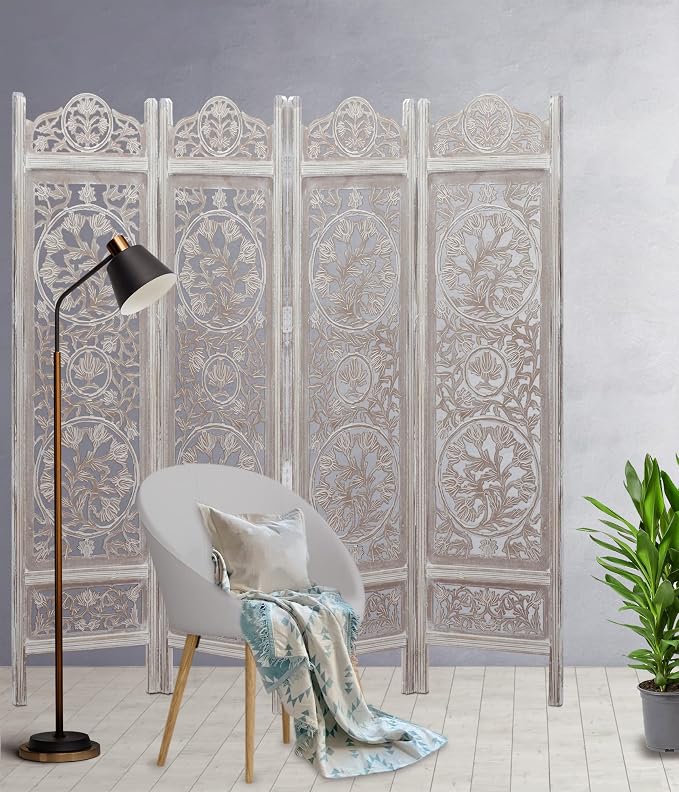 COTTON CRAFT Room Divider Wood Screen - Image 4