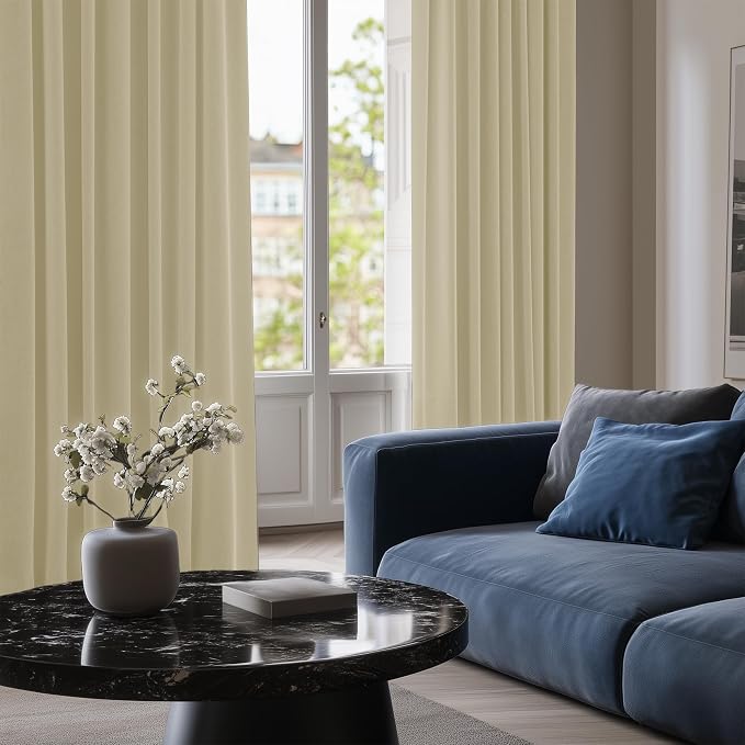 Deconovo Blackout Curtains for Bedroom and Living Room 95 Inches Long | Black - Image 6