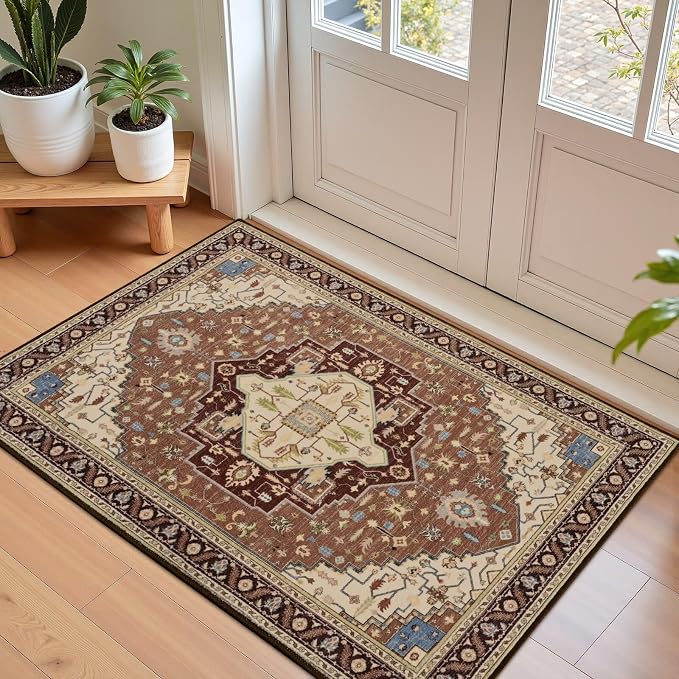 Macgace Washable Vintage Small Area Rug by Macgace